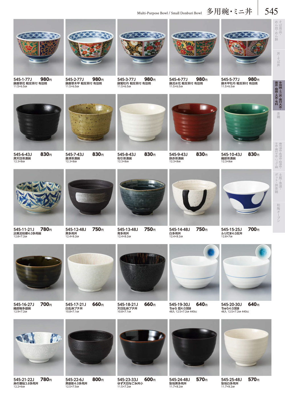 ページ一覧 | 食器カタログ.com